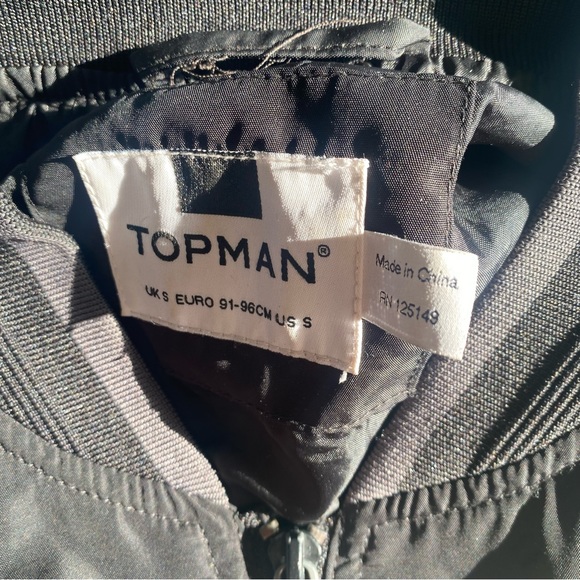 Black Topman Bomber Jacket - Picture 5 of 6